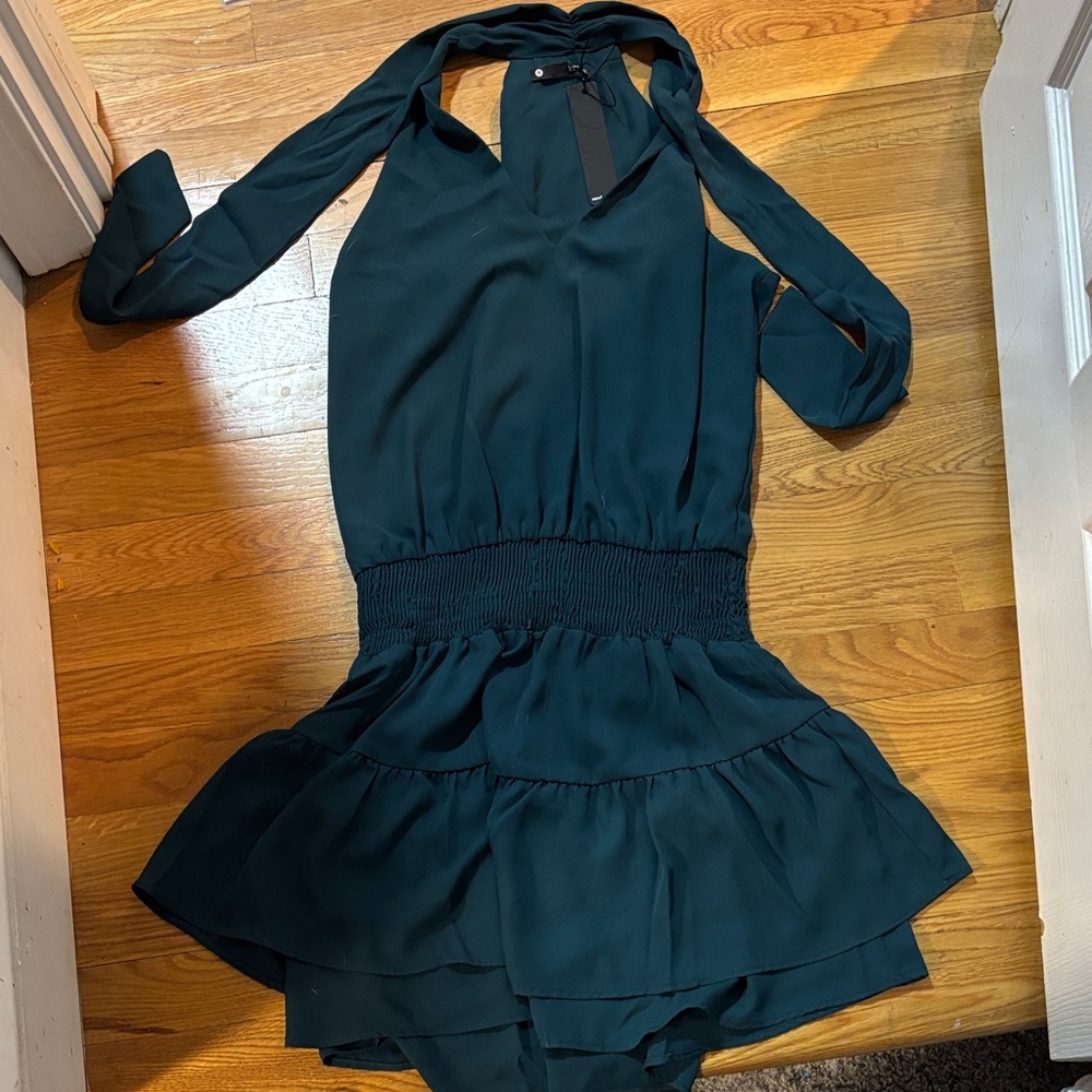 Elegant Teal Mini Dress